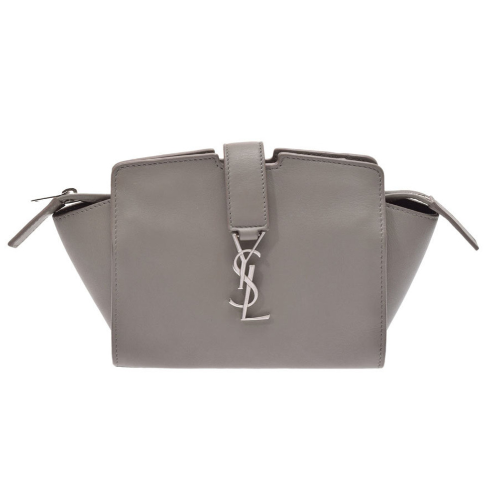 Saint Laurent Y Line Shoulder Bag Gray Calfskin - Picture 1 of 11